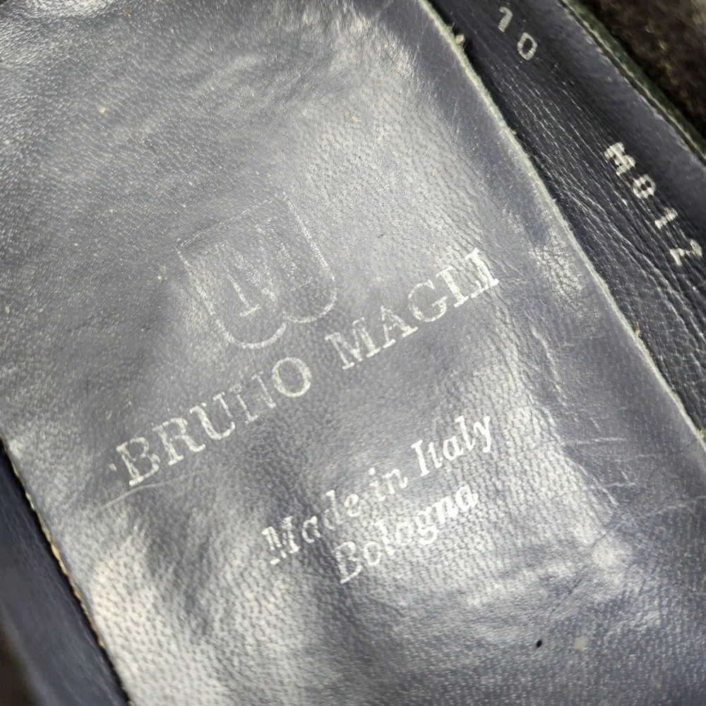 Bruno Magli Penny Loafers Mens 10 M Bologna Brown Leather Slip On Shoes‎ Italy